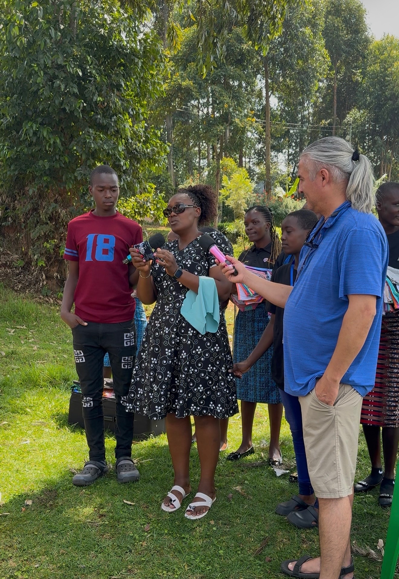 A community leader speaking during a DignityKit presentation